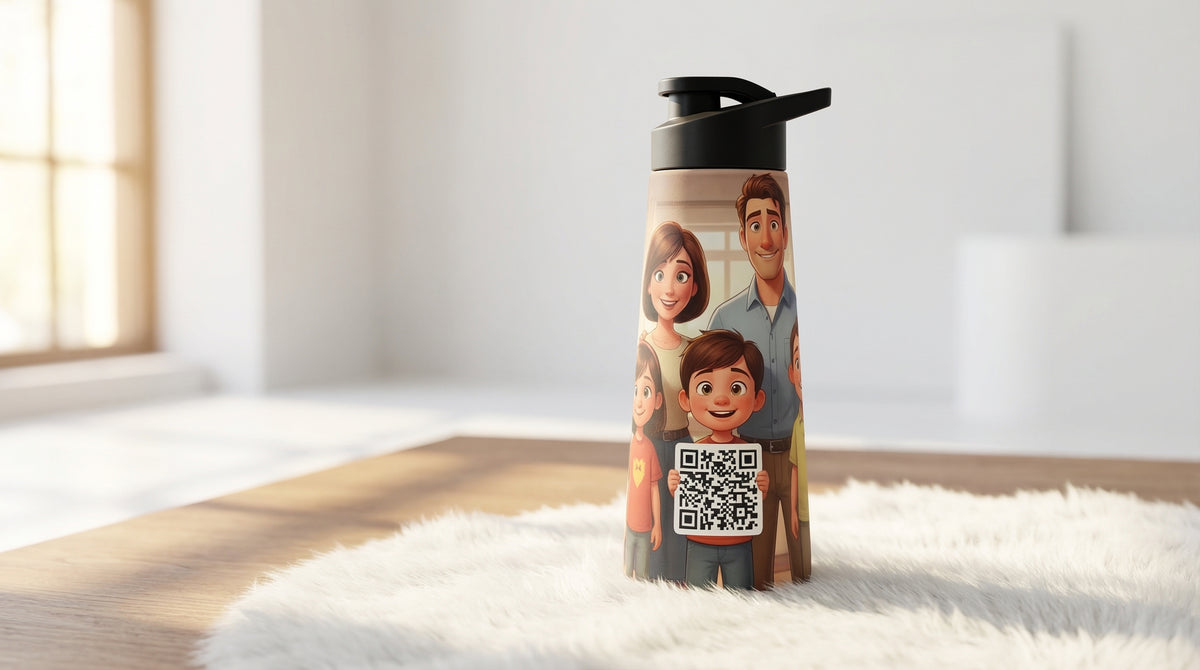 💬 Borraccia personalizzata con QR e video messaggio